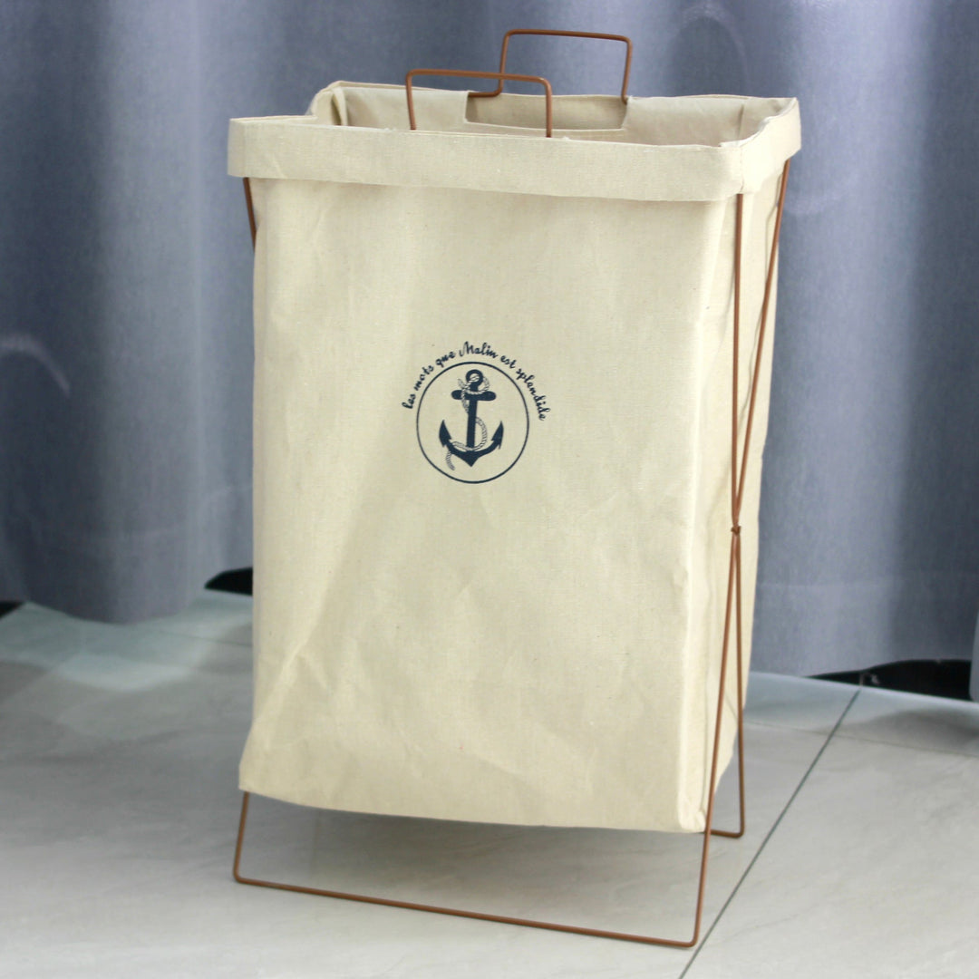 Decorative laundry basket with inspiring quotes Kalsten