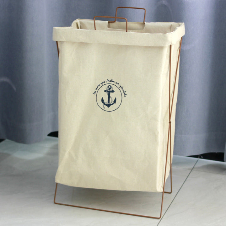 Decorative laundry basket with inspiring quotes Kalsten