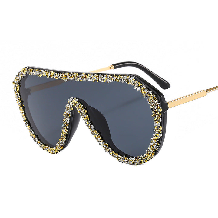 Women extravagant oversized sunglasses with glamour frame Kalsten