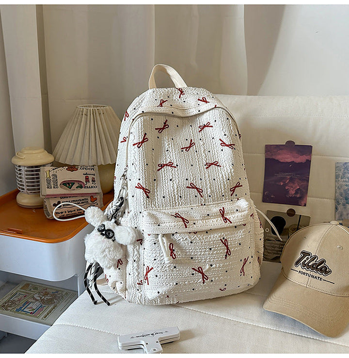 Cute Bow-Embellished Backpack Kalsten