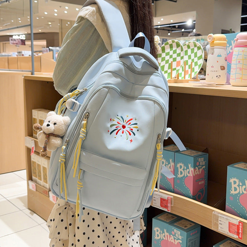 Backpack with Colorful Decorations and Innovative Compartments Kalsten