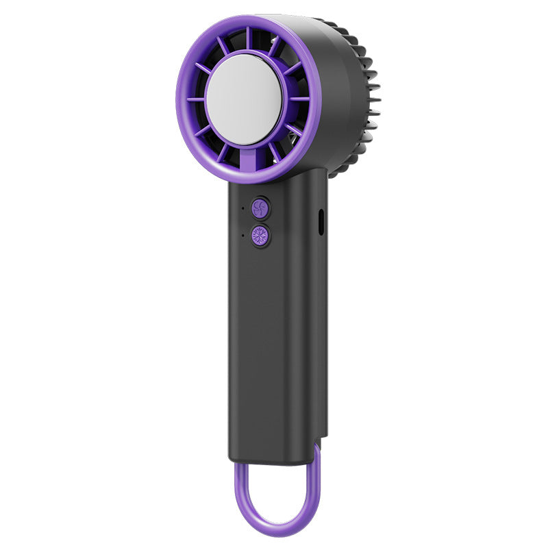 Cooling portable handheld evaporative mister fan with tri-speed adjustable airflow and foldable desktop stand Kalsten