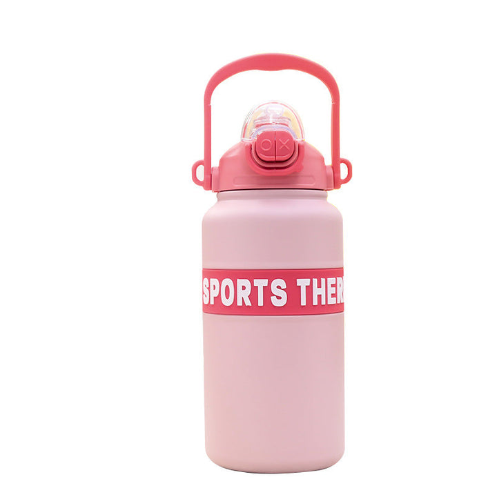 Insulated drinking bottle with practical carrying strap Kalsten