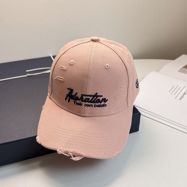 Women's Distressed Embroidered Baseball Cap Kalsten