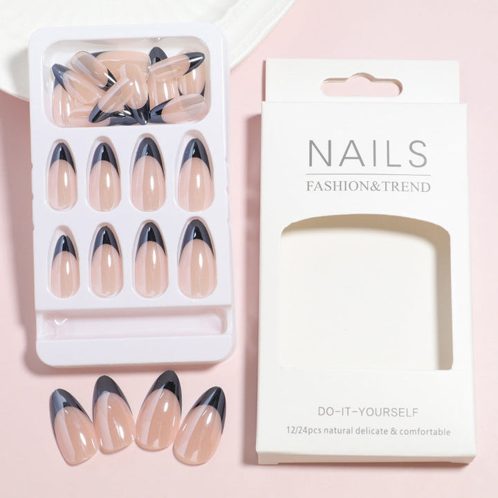 Elegant French Tip Press-On Nail Art Set Kalsten