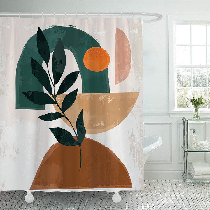 Abstract Botanical Print Shower Curtain Kalsten