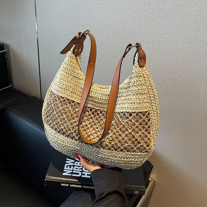 Shoulder bag made of high-quality natural material with woven design Kalsten