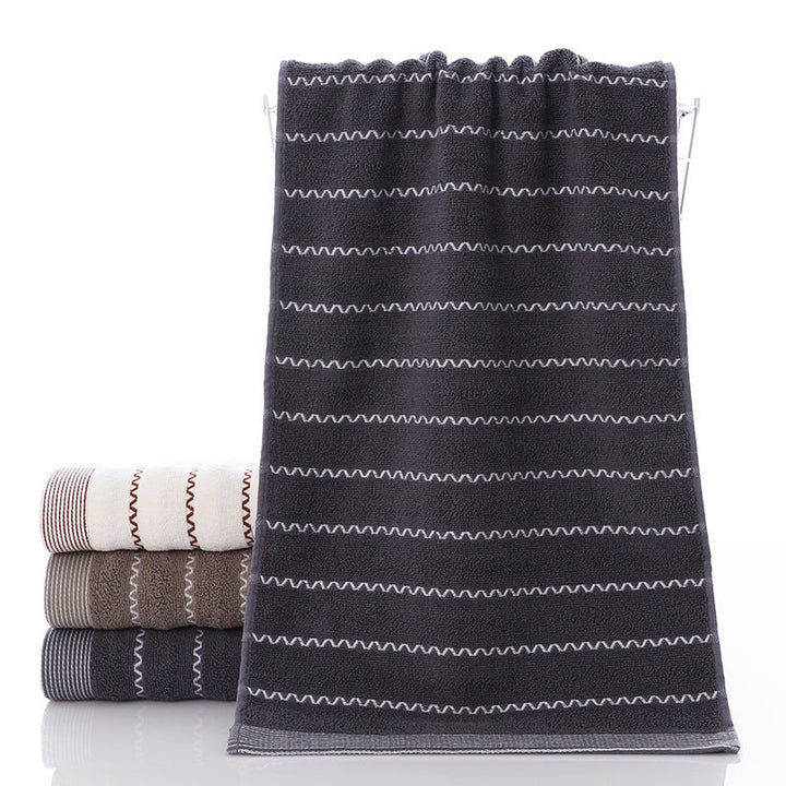 Ladies terry bath towel with modern stripes Kalsten