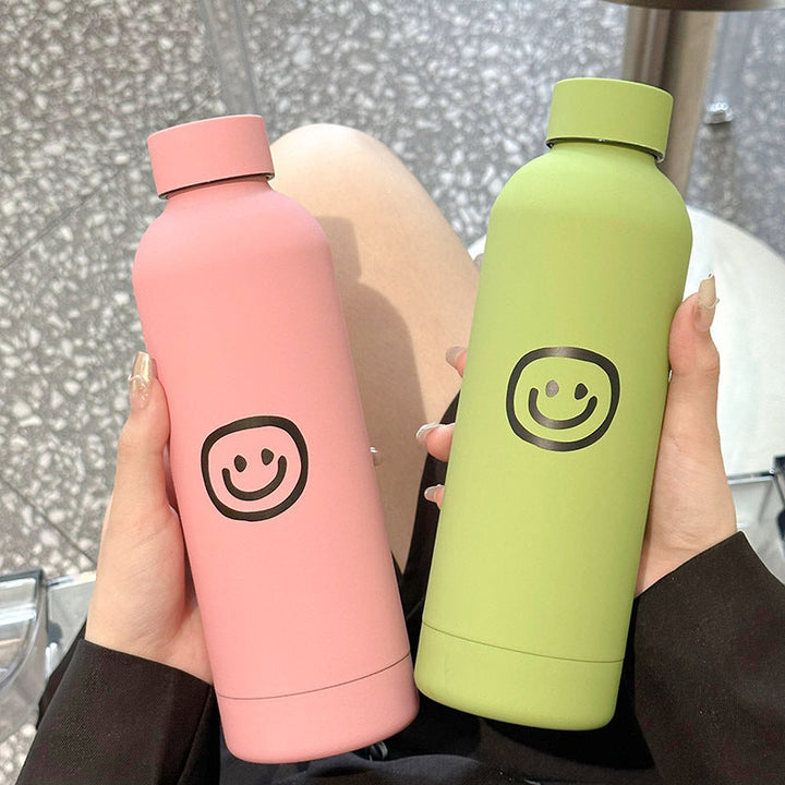 Women's Insulated Water Bottle with Fun Emoji Design Kalsten