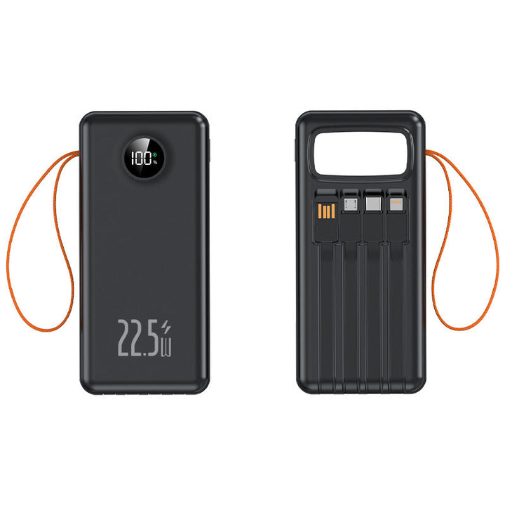 Portable Qi charging power bank with integrated fast charging function and digital display Kalsten