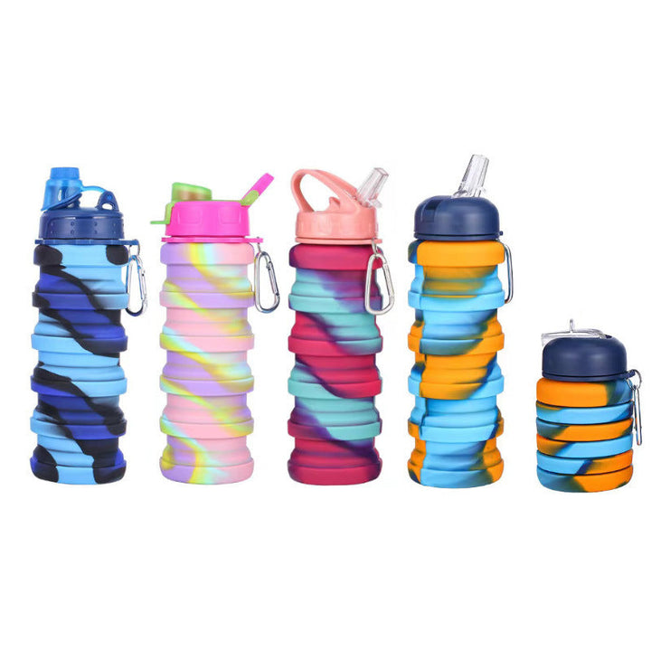 Unisex Collapsible Sports Water Bottle with Carabiner Kalsten