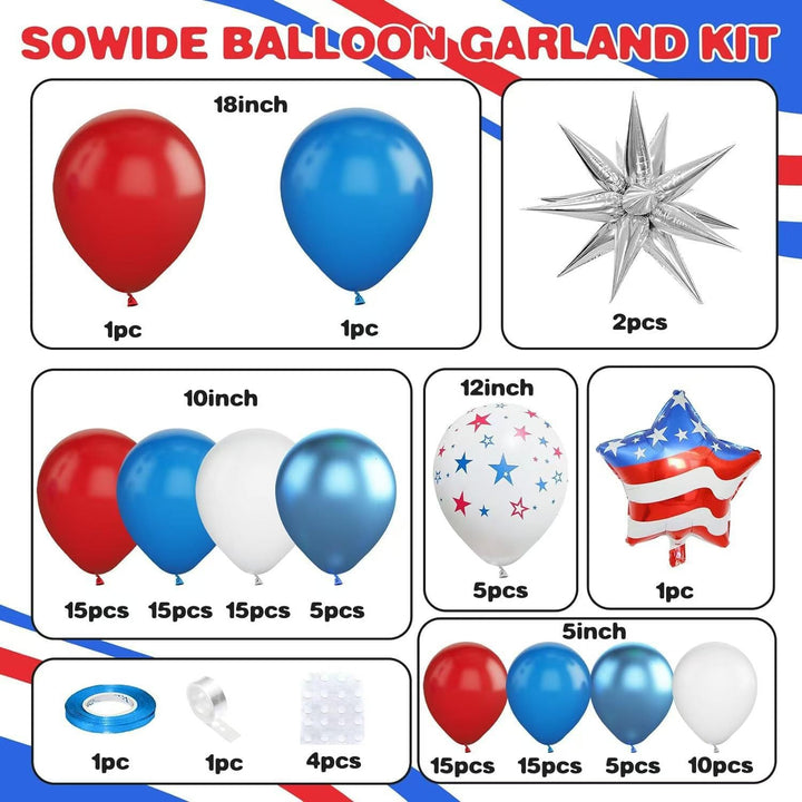 Unisex nan extra large balloon garland and column decor for outdoor parties with star foil accents Kalsten