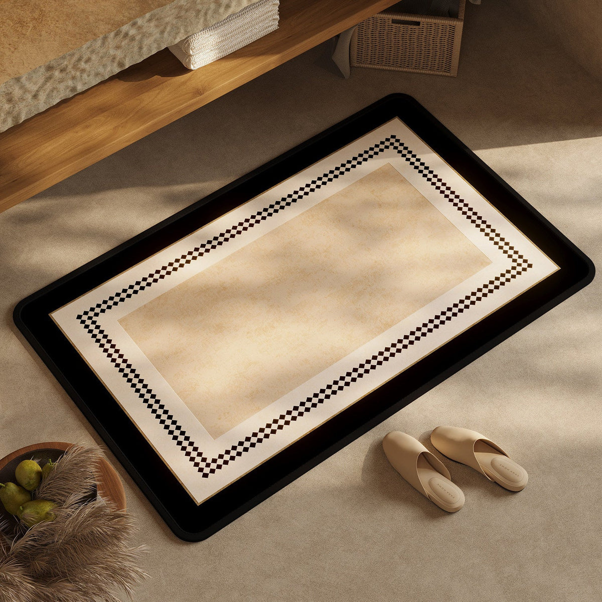 Chic Geometric Design Bath Mat
