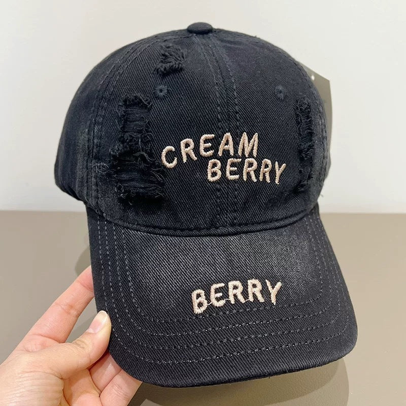 Women's Distressed Denim Baseball Hat Kalsten