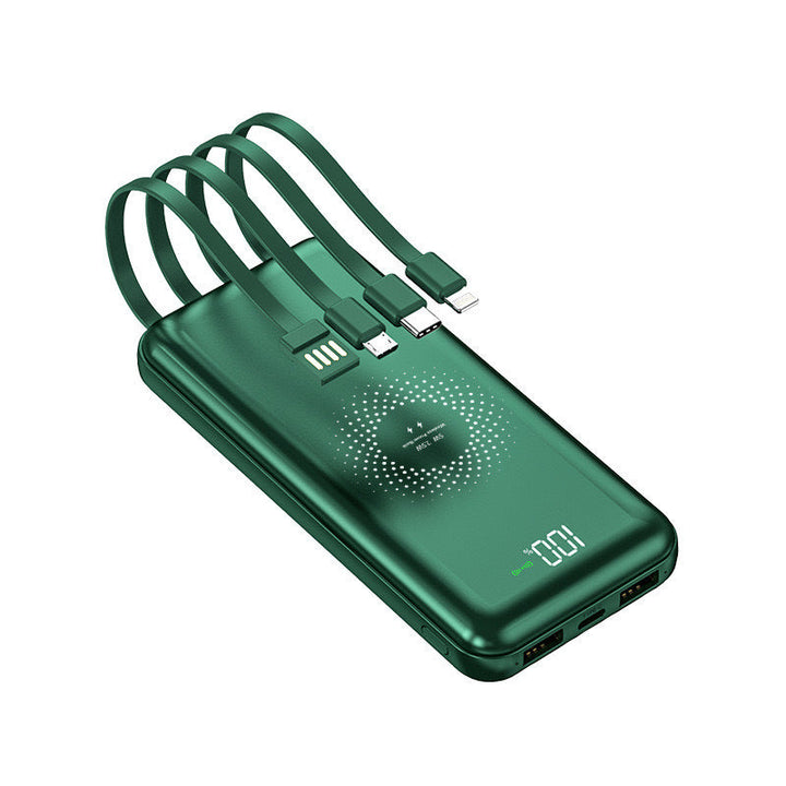 Portable power bank with integrated cables Kalsten