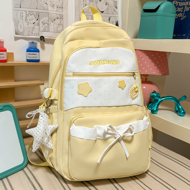 Stylish Polka Dot Casual School Backpack