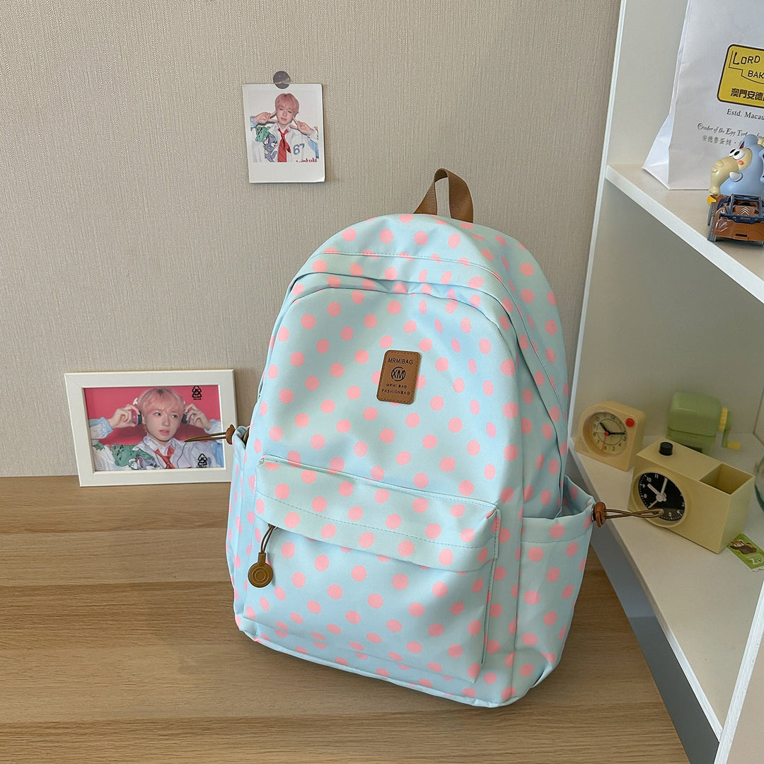 Casual Polka Dot School Backpack
