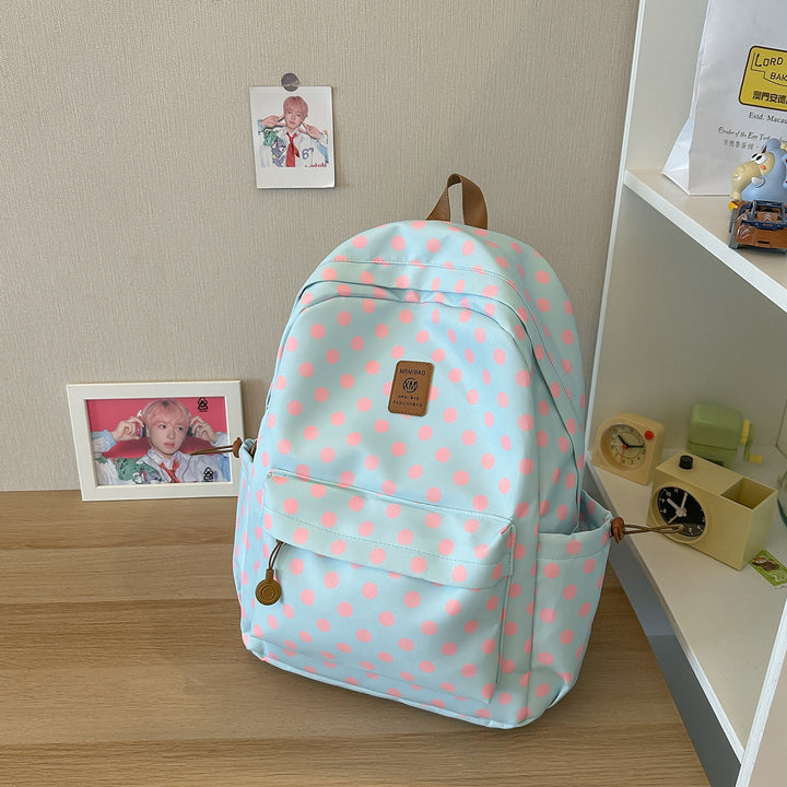 Casual Polka Dot School Backpack