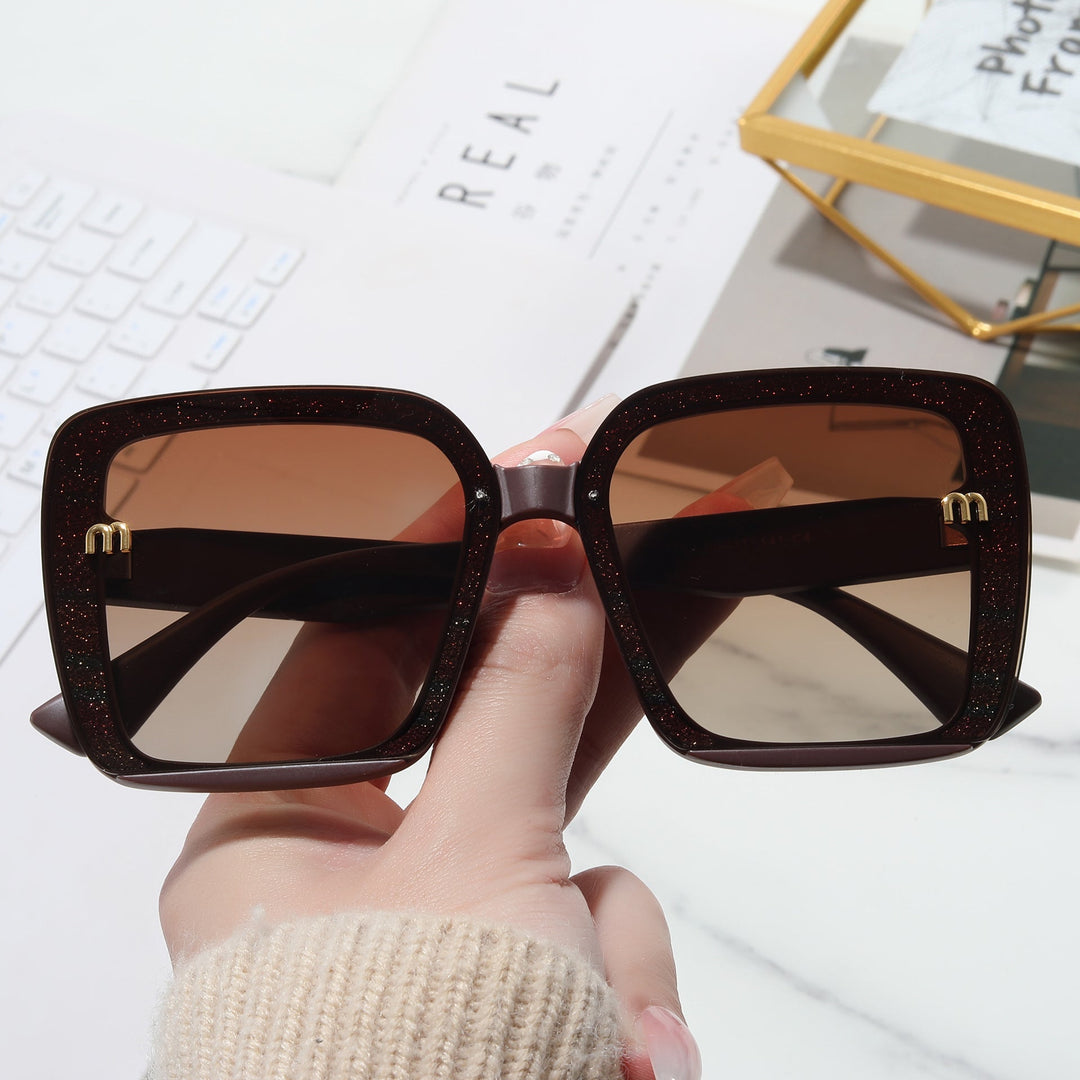 Ladies fashionable square sunglasses with shimmering frame Kalsten