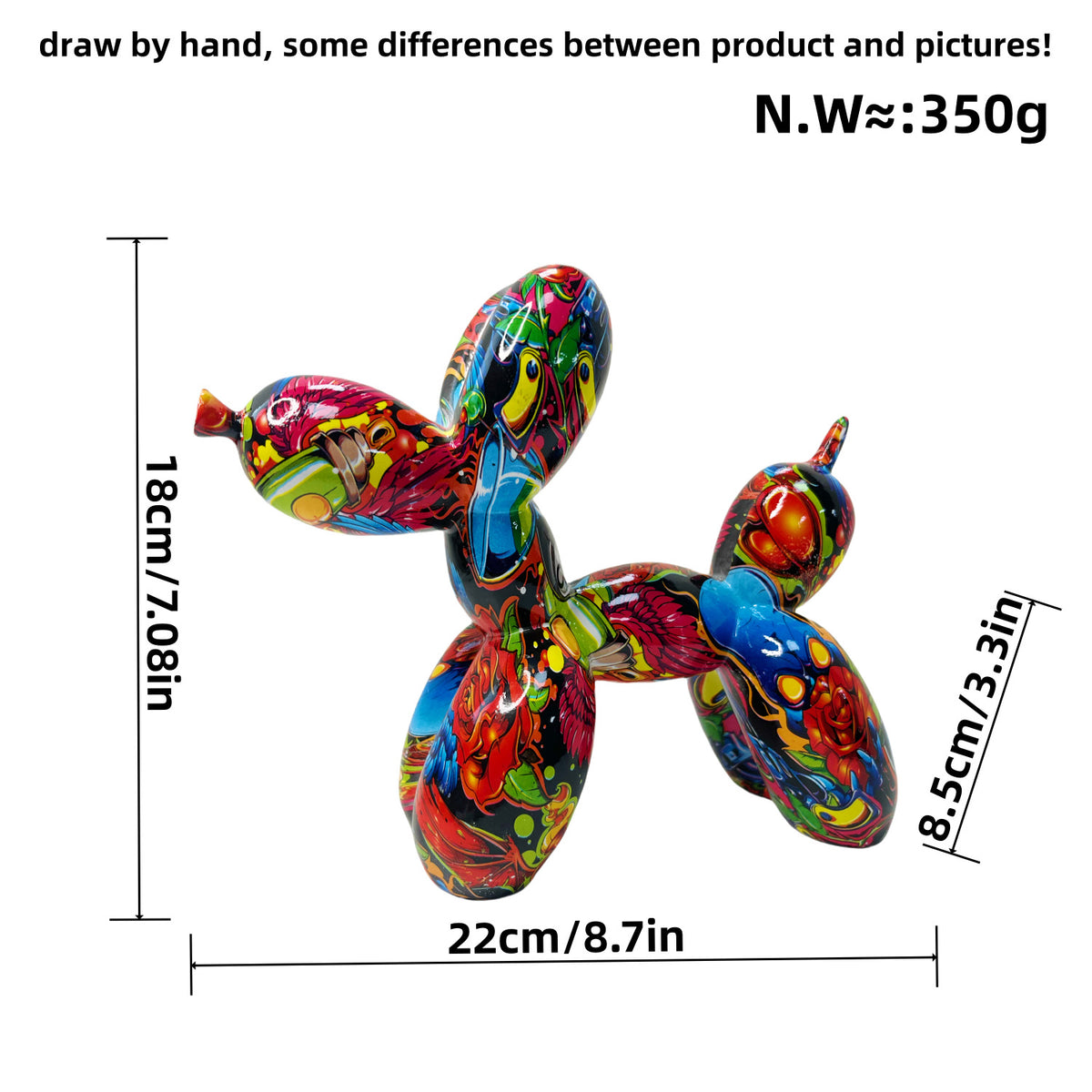 Colorful Balloon Dog Sculpture Acalora