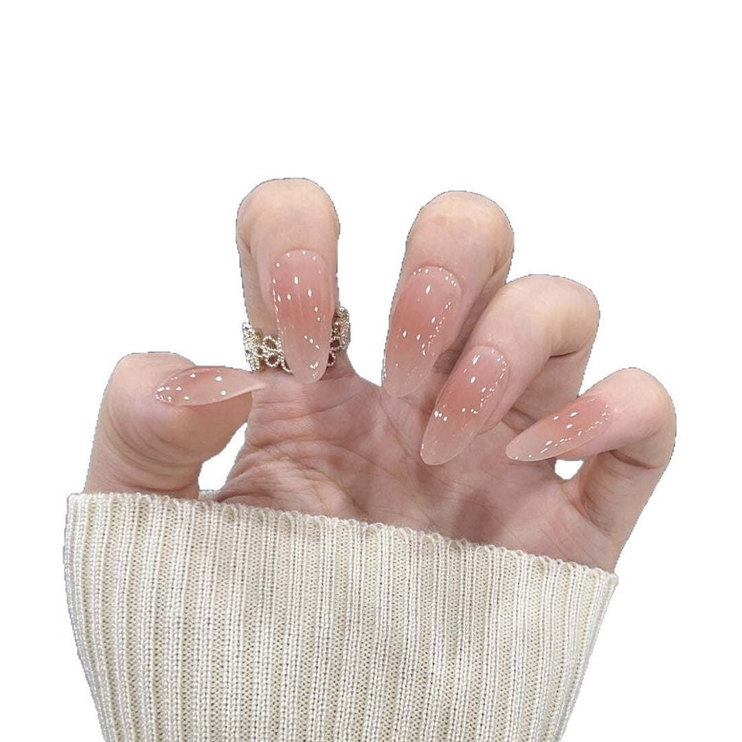 Artificial nails with elegant glitter effect Kalsten