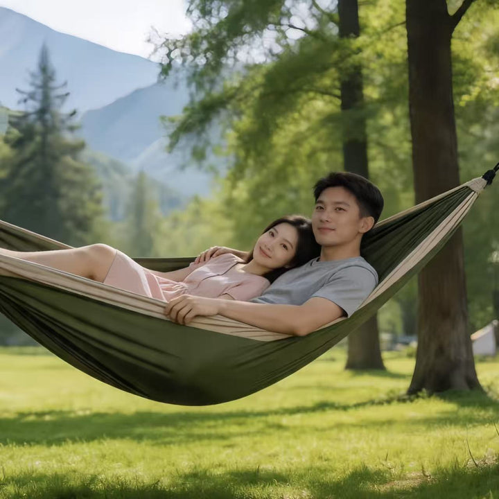 Ultralight portable parachute camping hammock with reinforced tree straps and ripstop nylon Kalsten