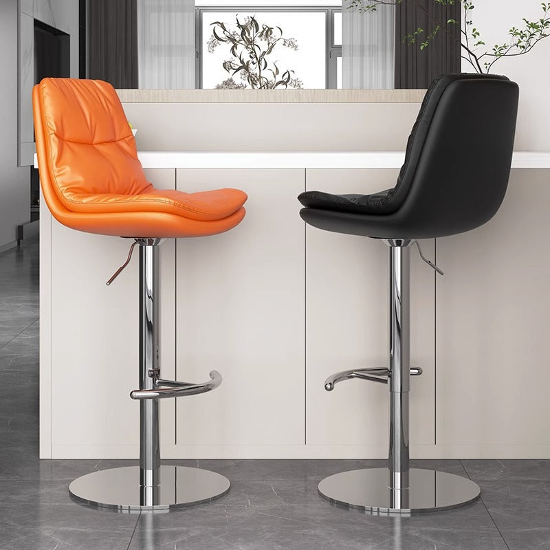 Height adjustable bar stool with ergonomic seat and T-shaped foot Kalsten