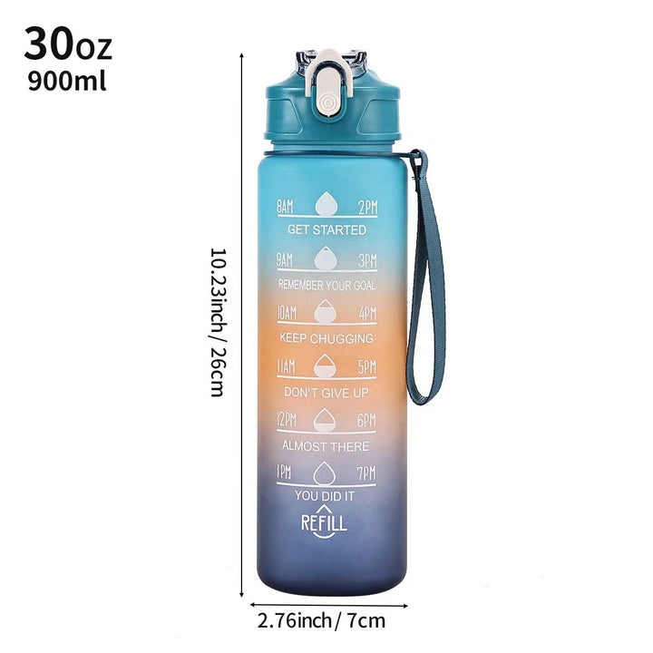 Women's Motivational Water Bottle with Time Markers Kalsten