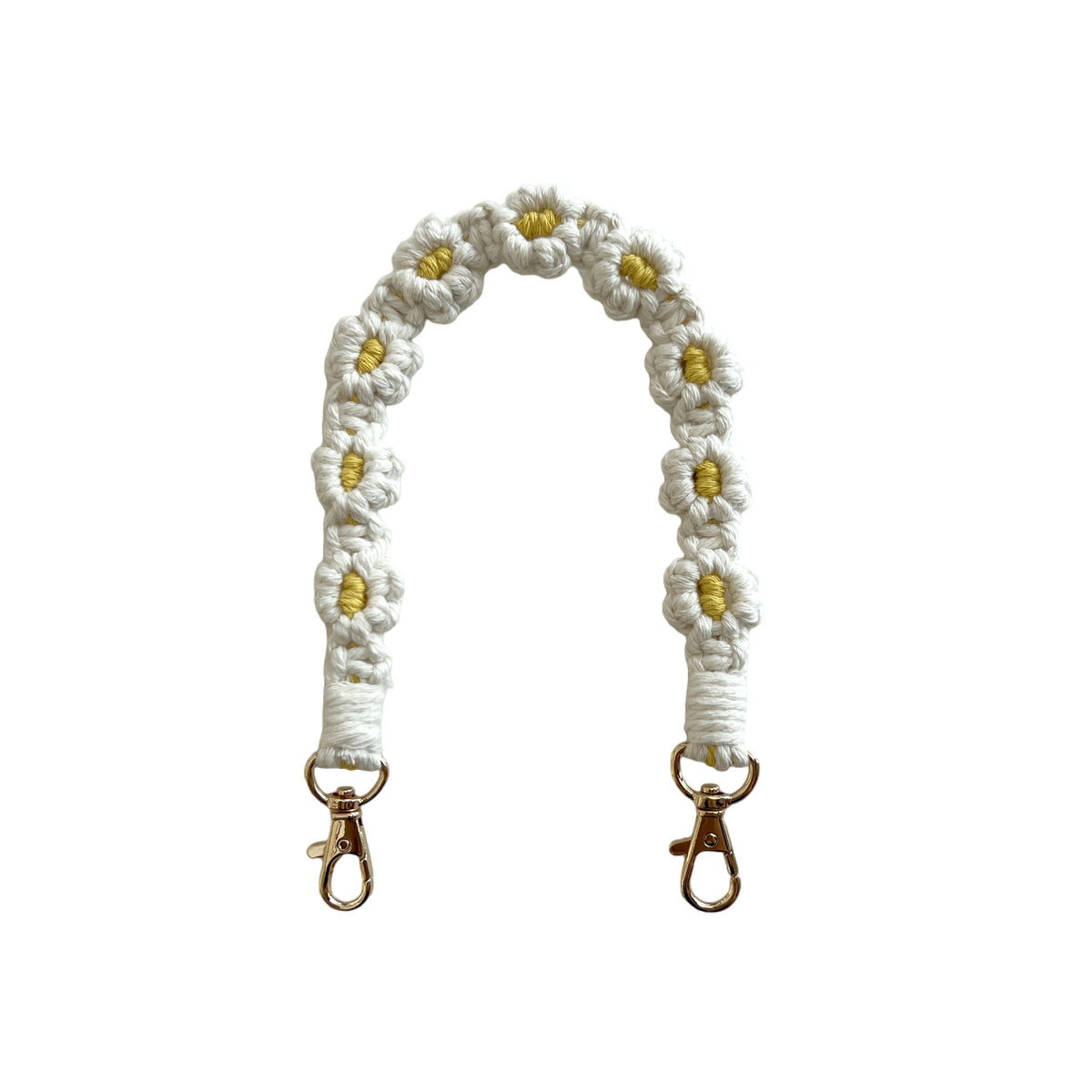 Floral Macrame Keychain Strap Acalora