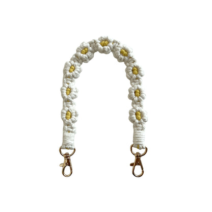 Floral Macrame Keychain Strap Acalora