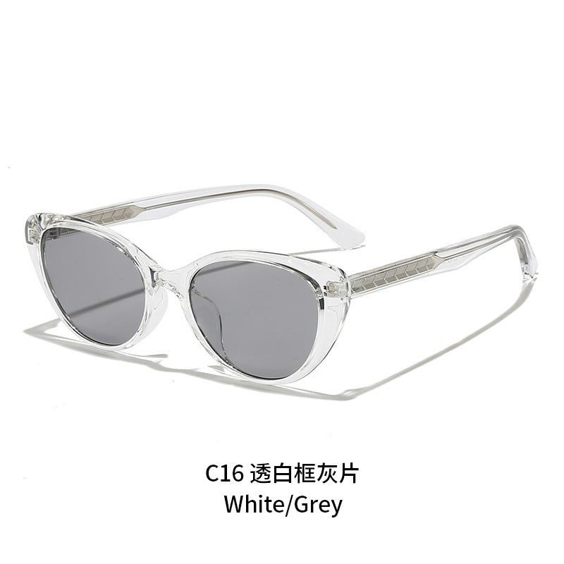 Women's Cat-Eye Sunglasses with Transparent Frame and UV Protection Kalsten