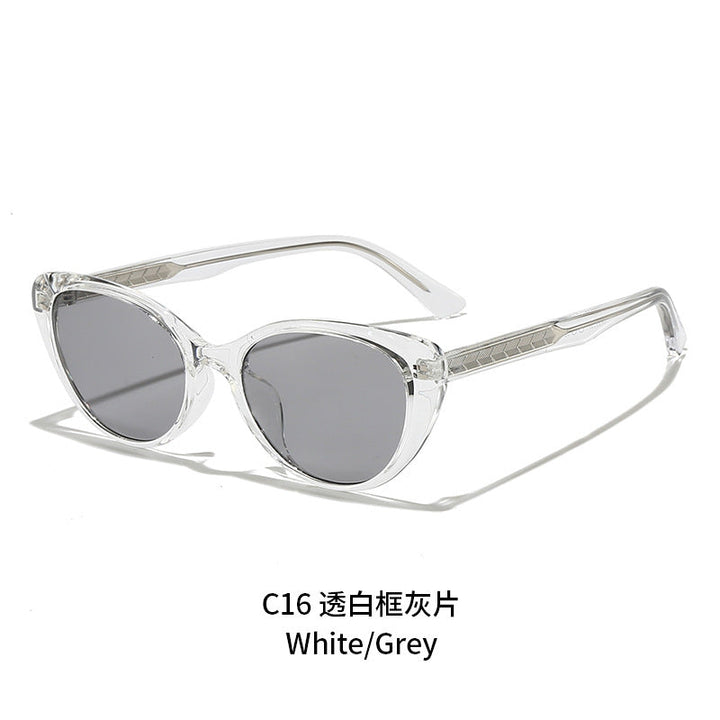 Women's Cat-Eye Sunglasses with Transparent Frame and UV Protection Kalsten