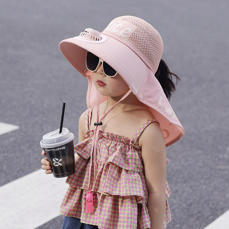 Child-Sun-Protective-Hat with Neck Protection, Breathable Mesh and Adjustable Chin Strap Kalsten