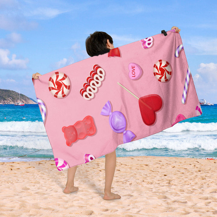 Beach blanket with colorful cupcake design Kalsten
