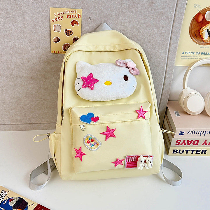 Cute Graphic Cat School Backpack