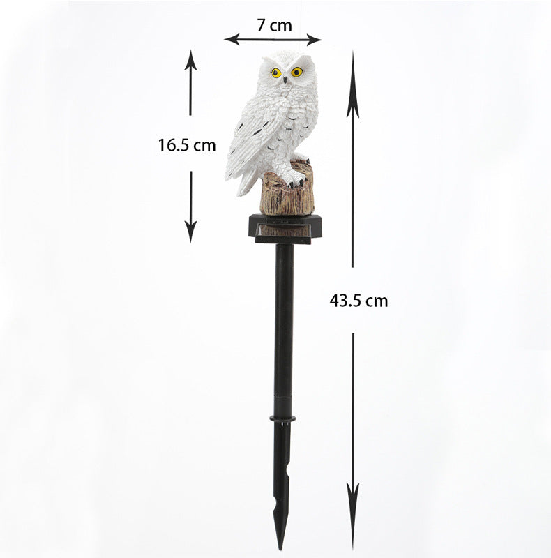 Realistic Solar-Powered Predator Owl Garden Stake With Motion Sensor Kalsten