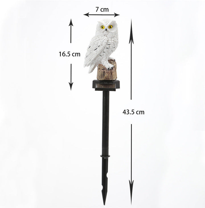 Realistic Solar-Powered Predator Owl Garden Stake With Motion Sensor Kalsten