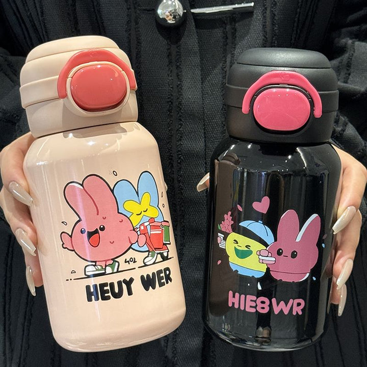 Women's Stainless Steel Water Bottle with Funny Cartoon Design Kalsten