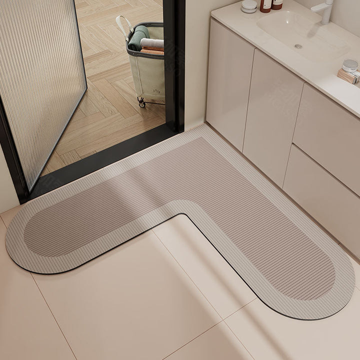L-Shaped Non-Slip Bathroom Mat Kalsten
