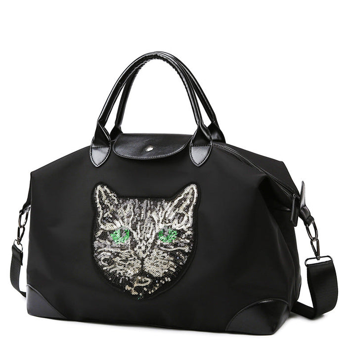 Playful Cat-Themed Travel Duffel Bag