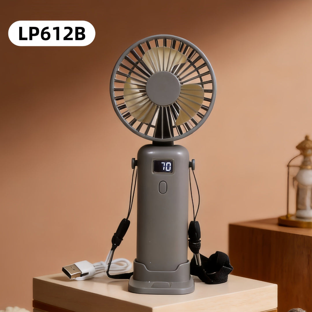 Portable handheld fan with LED display and USB charging function Kalsten