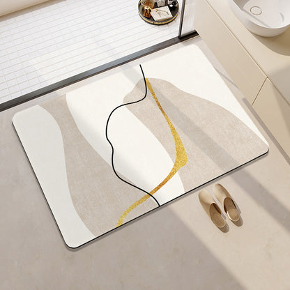 Artistic Cat-Themed Bath Mat Acalora