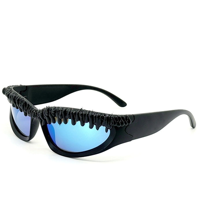 Women futuristic sport sunglasses with unique wave frame Kalsten