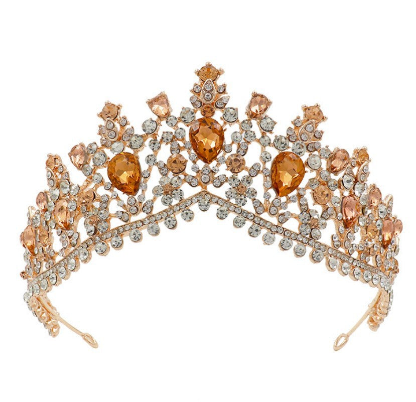 Women's Glamorous Tiara with Rhinestone and Crystal Embellishments Kalsten