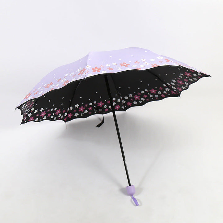 Women's Folding Umbrella with Detailed Floral Design Kalsten