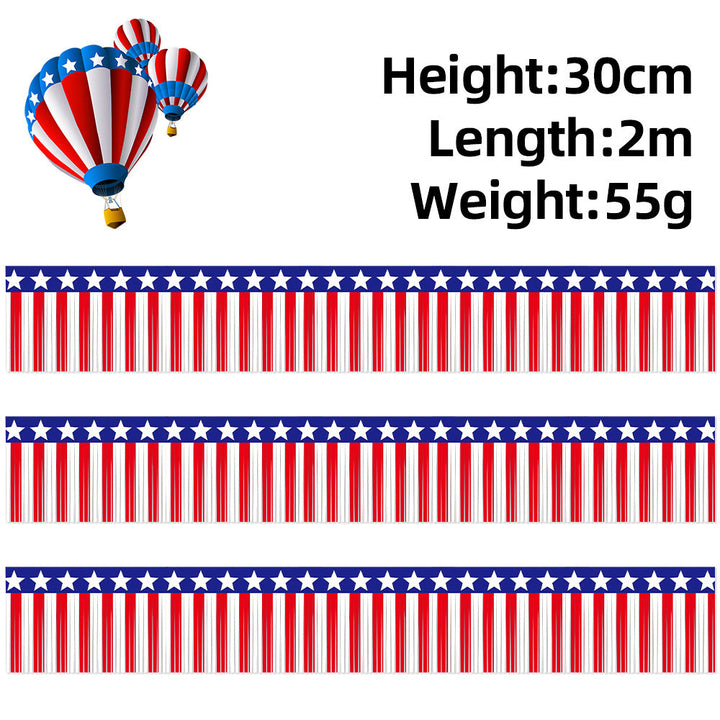 Unisex decorative table fringe set with star border and long fringes for party and event decoration Kalsten