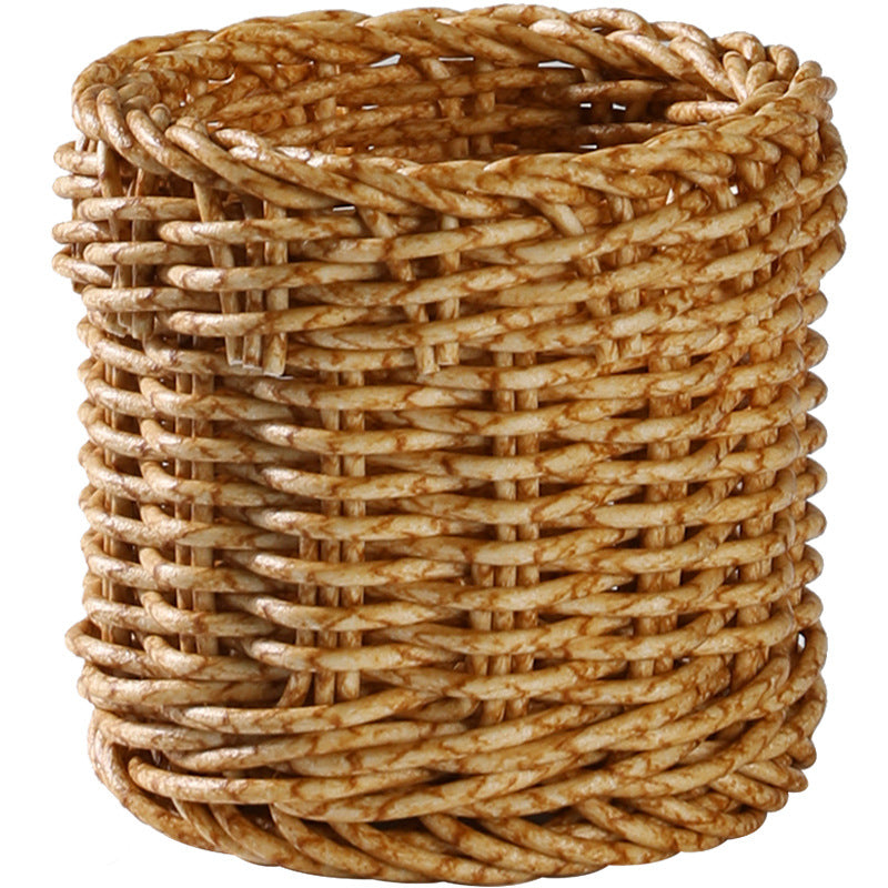 Handcrafted Round Wicker Storage Basket Kalsten