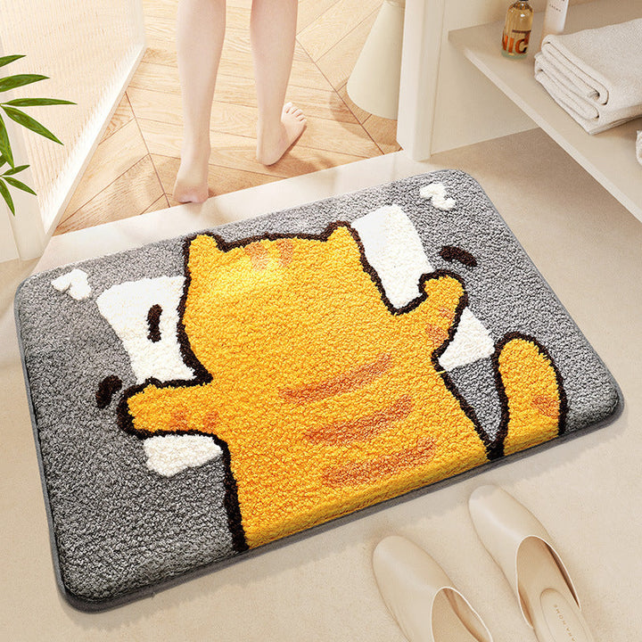 Cute Cartoon Bunny-Themed Bath Mat Kalsten