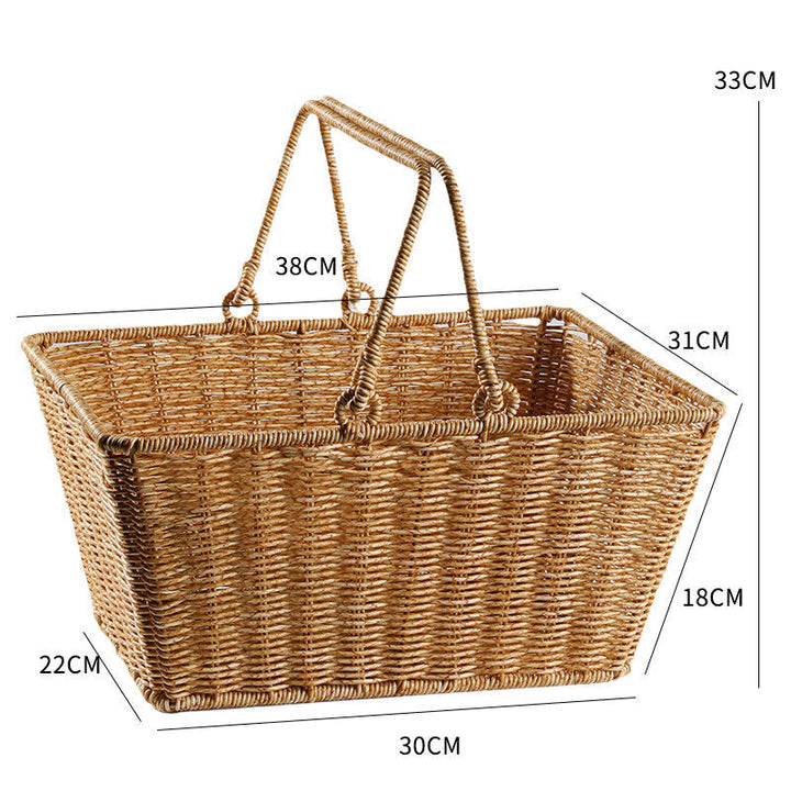 Unisex Handcrafted Basket with Sturdy Handles Kalsten