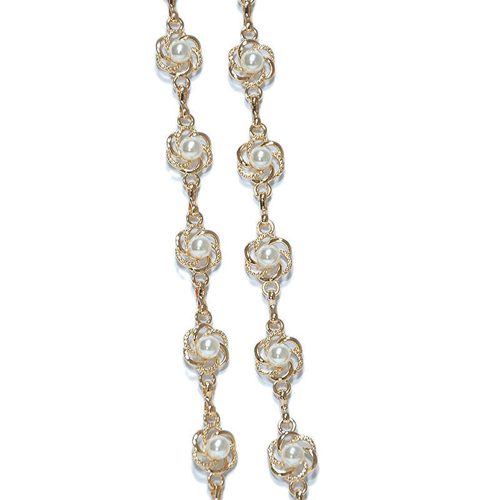 More elegant chain belt with pearl details Kalsten